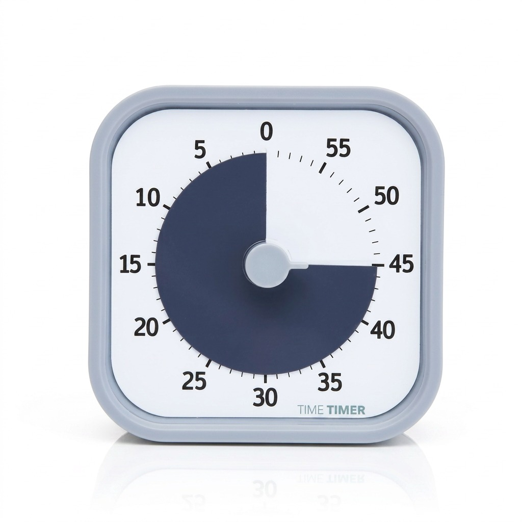 Studio product photo of the Time Timer MOD Home Edition visual timer in Pale Shale on a plain background