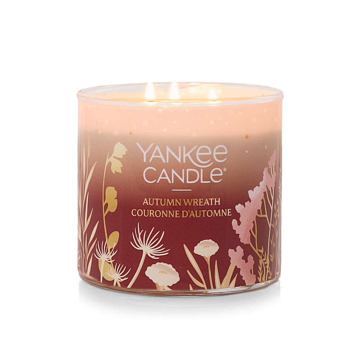 Yankee Candle Autumn Wreath 3-Wick Candle, view 2