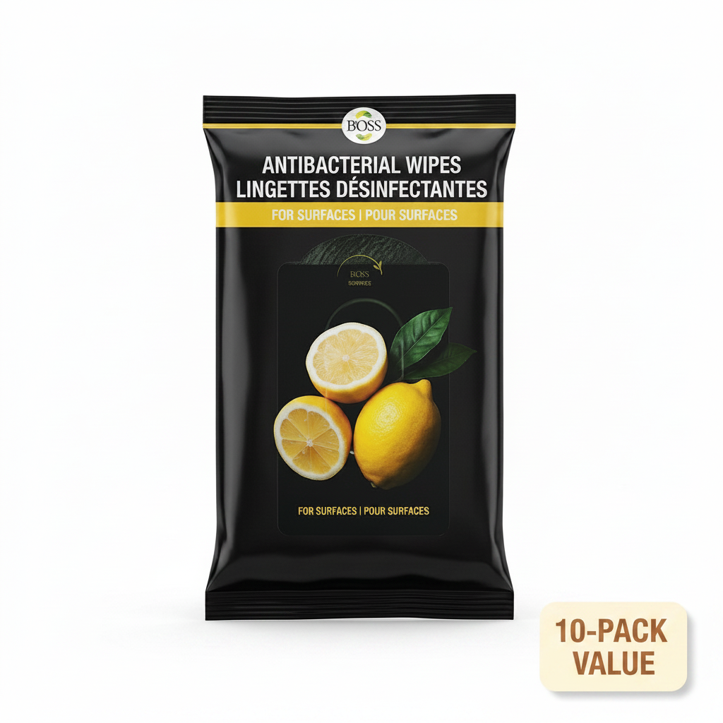 BiOSS Antibacterial Wipes - 10-Pack Value Badge