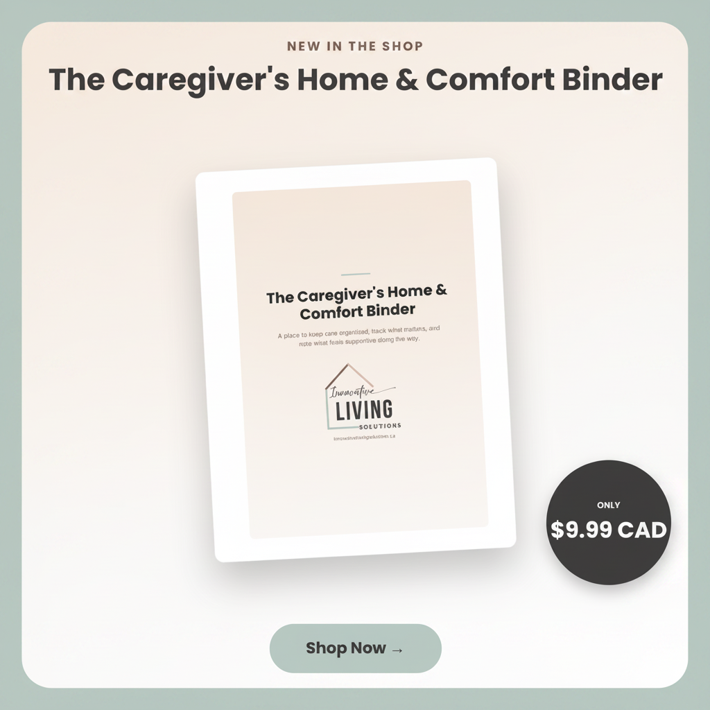 Caregiver Binder with Sage Mist Border