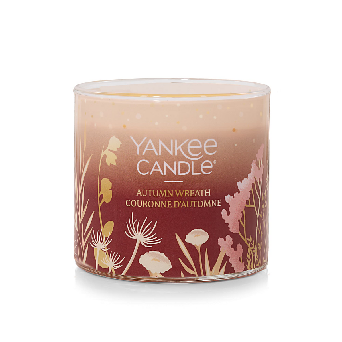 Yankee Candle Autumn Wreath 3-Wick Candle, view 3