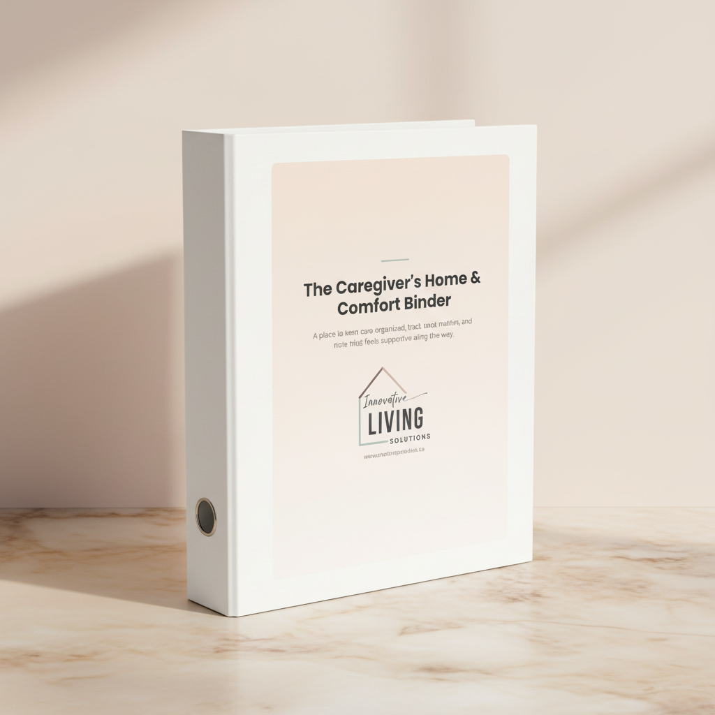 The Caregiver's Home & Comfort Binder — cover mockup